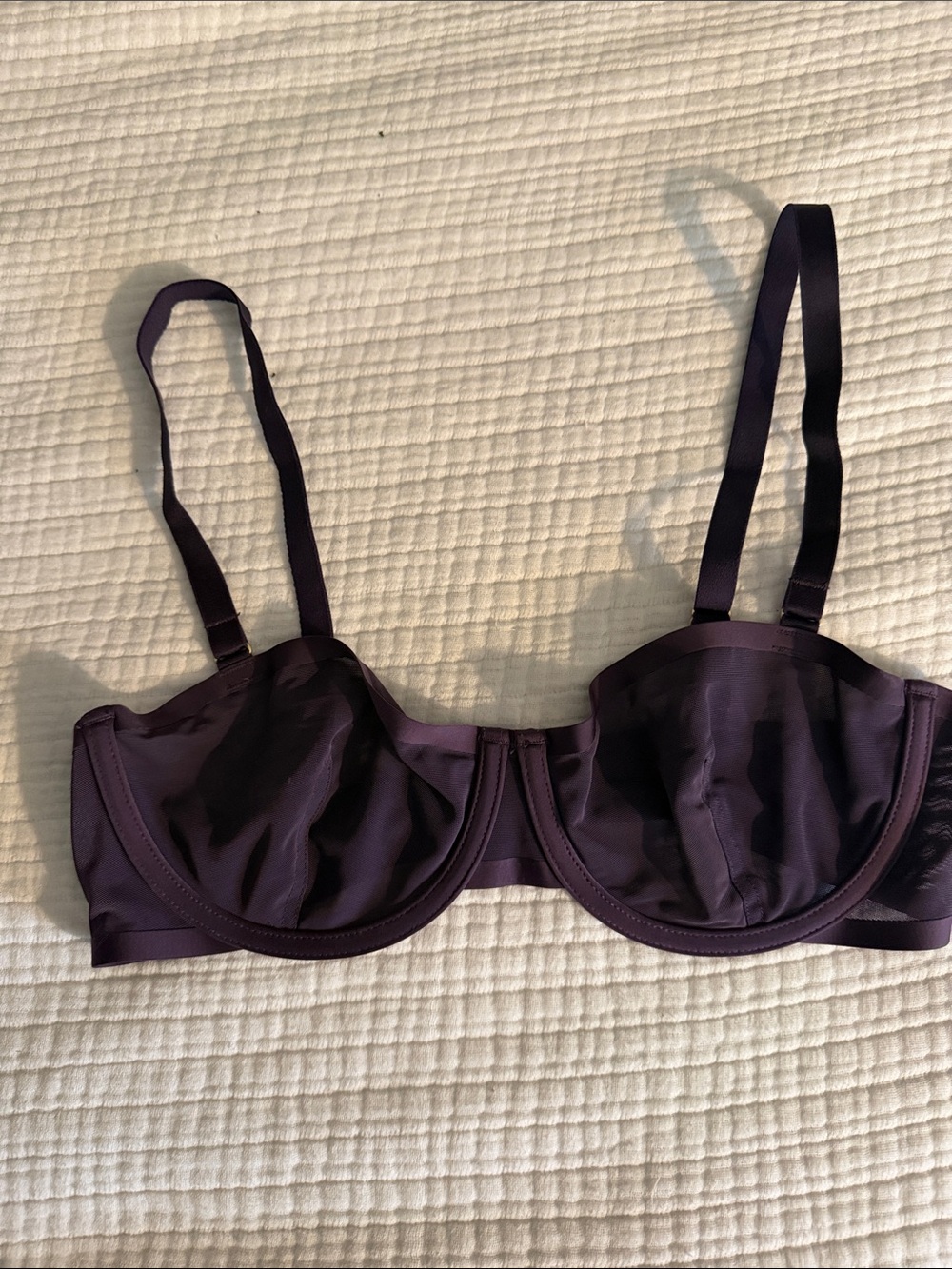 Cuup plum mesh Balconette Bra